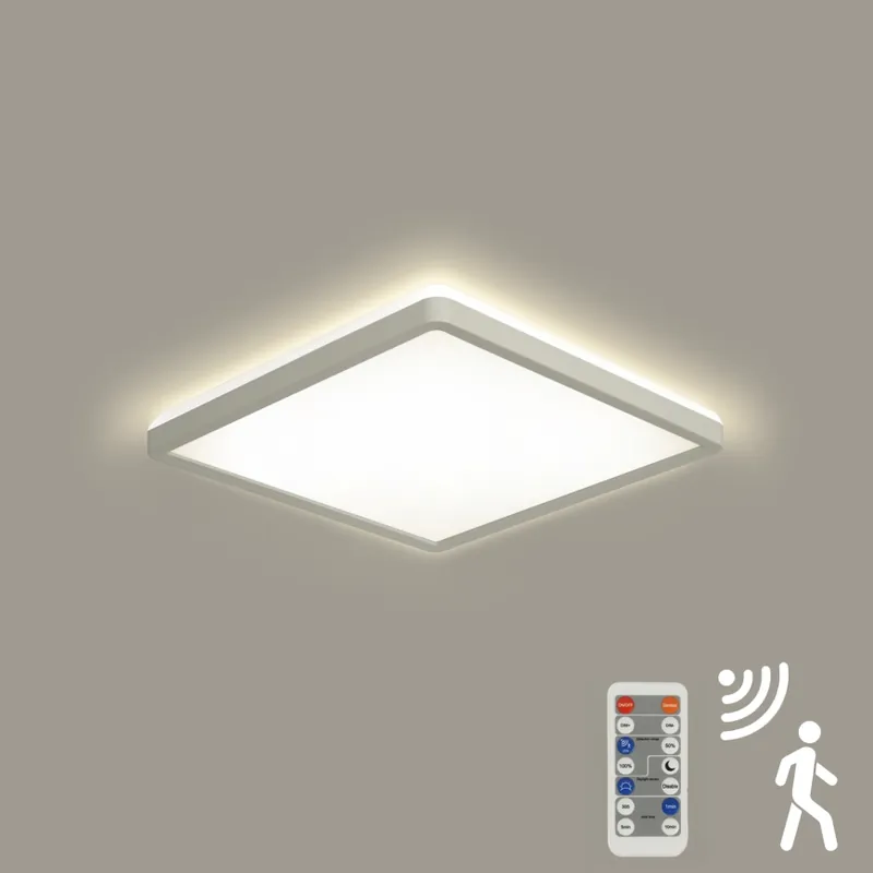 Brilagi - LED Stmívatelné svítidlo se senzorem pohybu a soumraku ULTRA SLIM LED/18W/230V 30x30 cm + dálkové ovládání Nejprodávanější