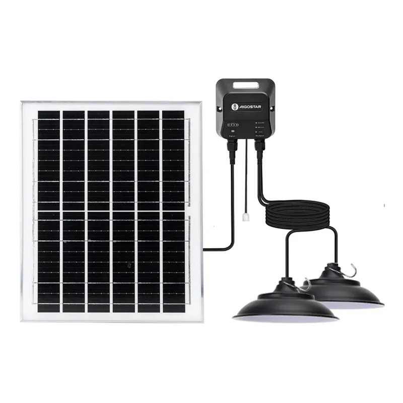 Aigostar - LED Solární lustr 2xLED/70W/12V 12000 mAh 6500K IP65 pr. 23,5 cm + dálkové ovládání Top Prodej