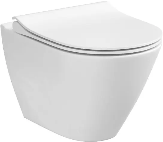 Sleva Cersanit K701-104 - Závěsné WC s prkénkem CITY OVAL keramika/bílá