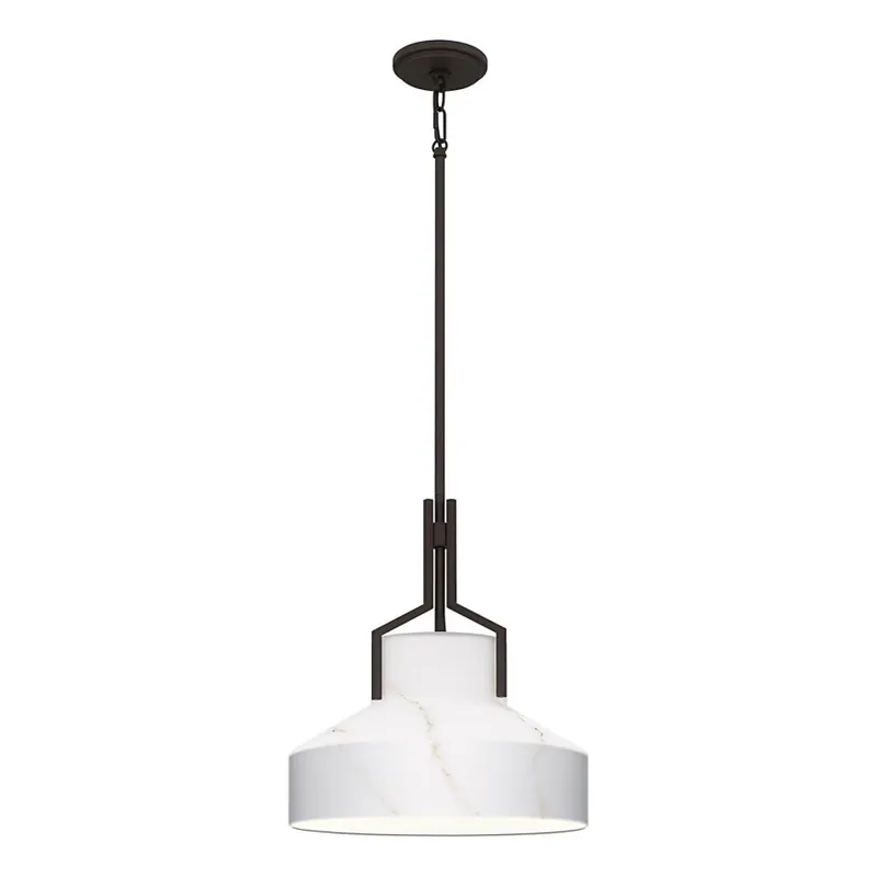 Quoizel - Lustr na tyči BRECKEN 2xE27/60W/230V černá/dekor mramoru Koupit Online
