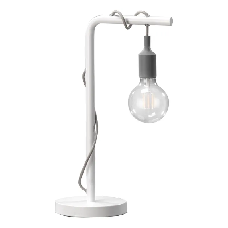 Oblíbený ONLI - Stolní lampa WIRE 1xE27/15W/230V 50 cm šedá/bílá