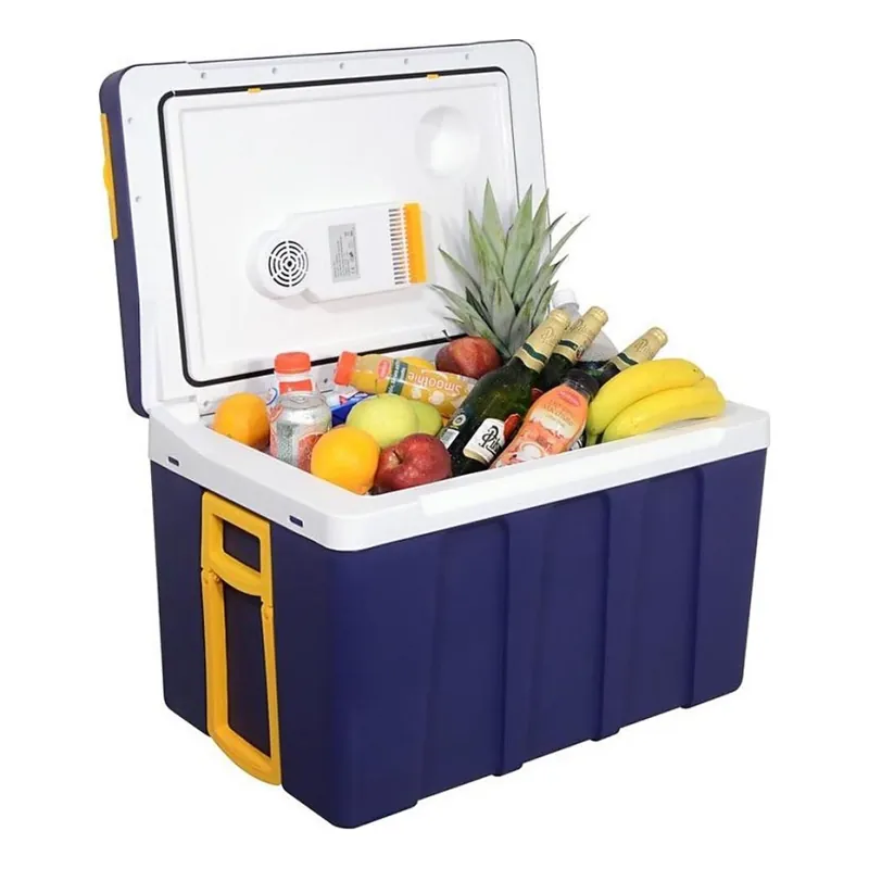 Chladící box pojízdný 60W/230/12V 50 l modrá/žlutá Must-Have
