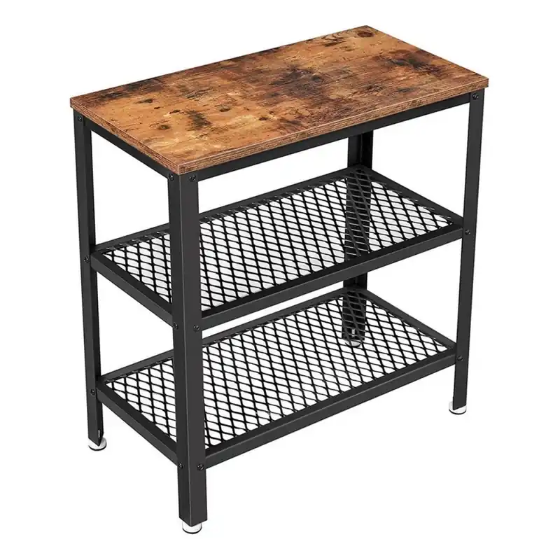 Nízká Cena Odkládací stolek ELDUR 60x30 cm hnědá/černá