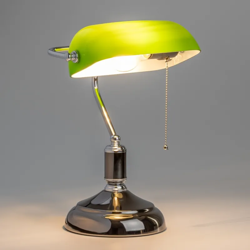 Brilagi - Stolní lampa BANK OFFICE 1xE27/60W/230V černá/stříbrná/zelená Odeslání Ihned