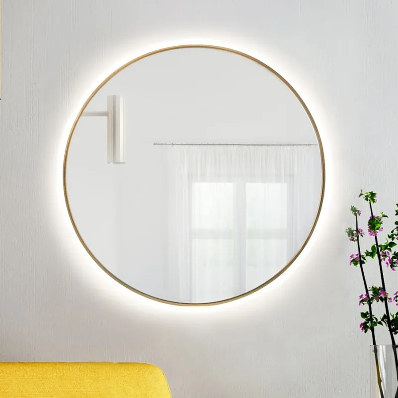 Baltica Design - LED Koupelnové nástěnné zrcadlo s podsvícením BRIGHT LED/15W/230V 4500K pr. 60 cm IP65 zlatá Poslední Šance