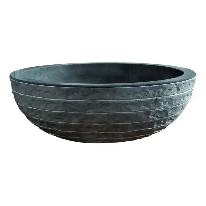 Horká Nabídka Bathco 00317 - Umyvadlo na desku PUKET pr. 45 cm kámen/šedá