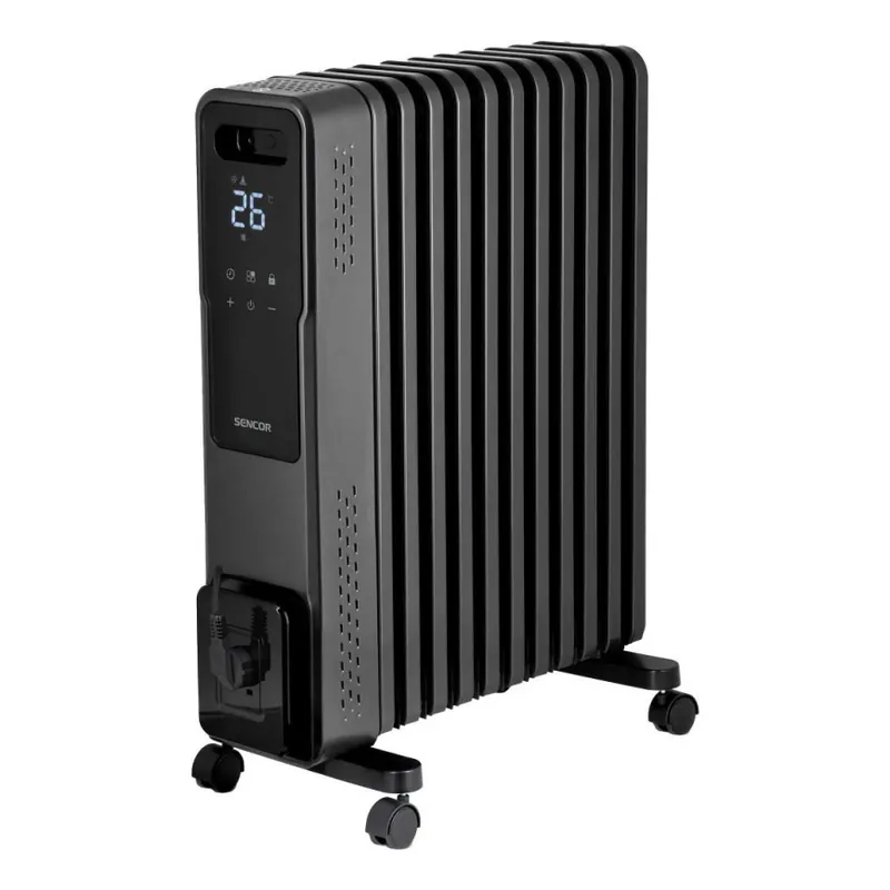 Dokud Zásoby Vydrží Sencor - Olejový ohřívač s 11 žebry 1000/1200/2400W/230V Wi-Fi černá