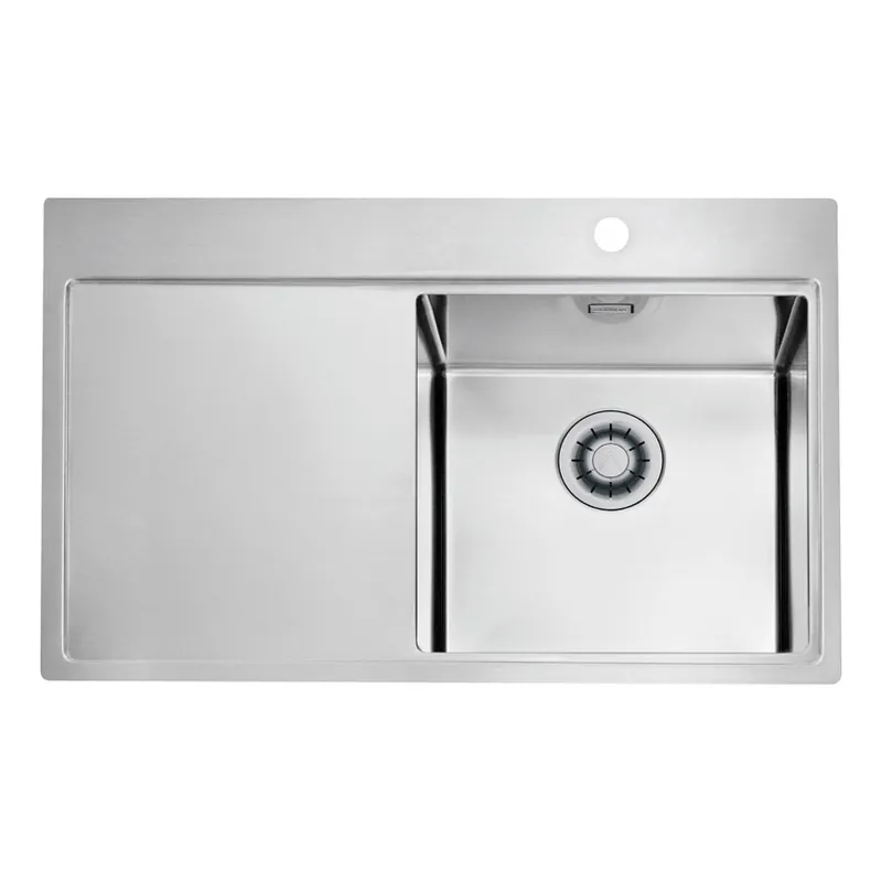 ALVEUS 1149516 - Kuchyňský dřez PURE 79x52,5 cm satin, pravý + sifon s rychlouzávěrem Značkový