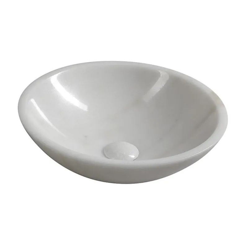 Sapho - Umyvadlo na desku BLOK pr. 40 cm mramor/bílá Speciální Cena
