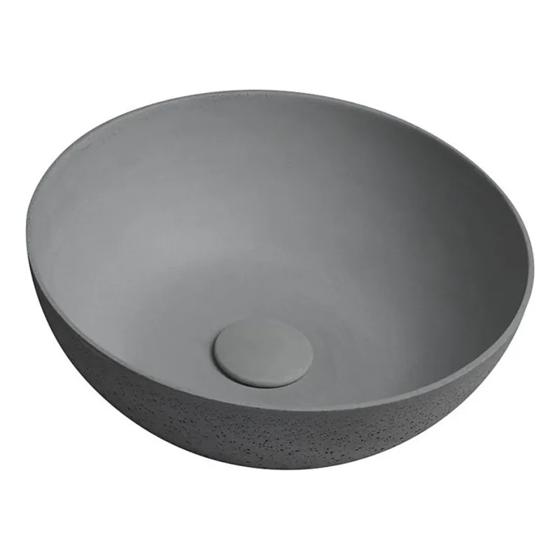 Sapho - Umyvadlo na desku FORMIGO pr. 39 cm beton/matná šedá Omezená Nabídka