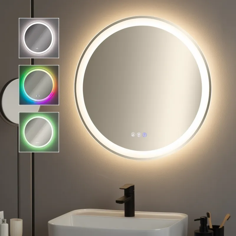 Brilagi - LED RGBW Koupelnové vyhřívané zrcadlo AVA PRO LED/18W/230V pr. 60 cm IP44 CRI 90 stmívatelné + CCT Bezpečná Platba