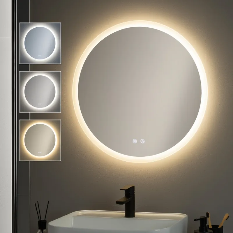 Brilagi - LED Koupelnové vyhřívané zrcadlo CLARA ECO LED/12W/230V pr. 60 cm IP44 CRI 90 stmívatelné + CCT Must-Have