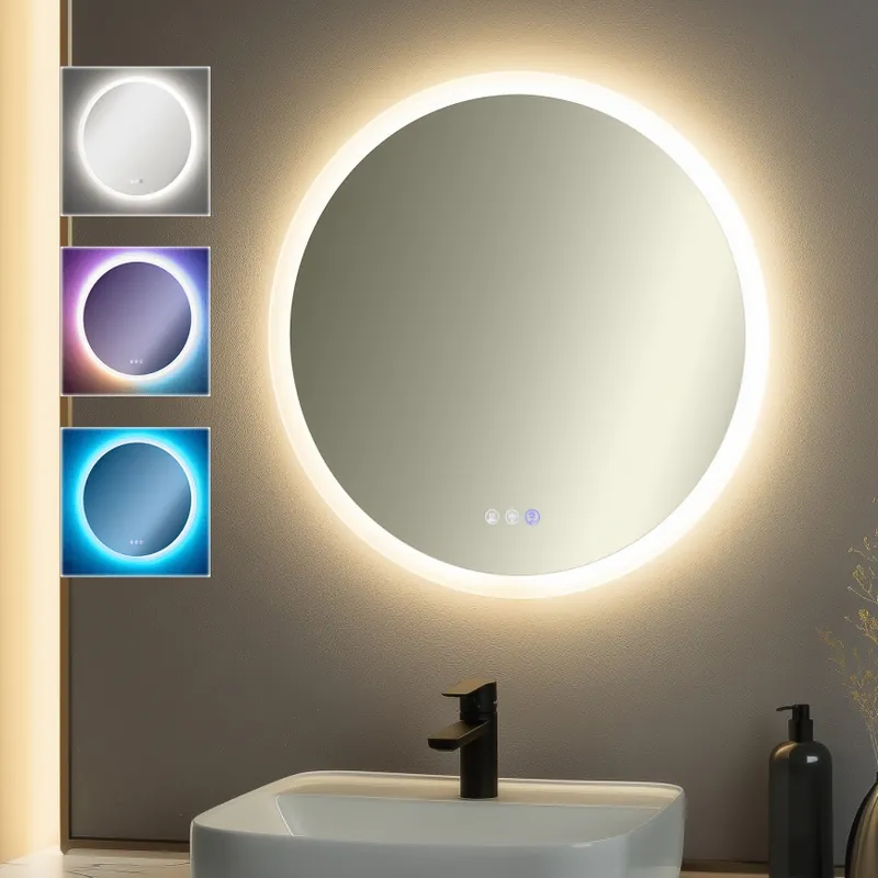 Značkový Brilagi - LED RGBW Koupelnové vyhřívané zrcadlo CLARA PRO LED/18,5W/230V pr. 60 cm IP44 CRI 90 stmívatelné + CCT