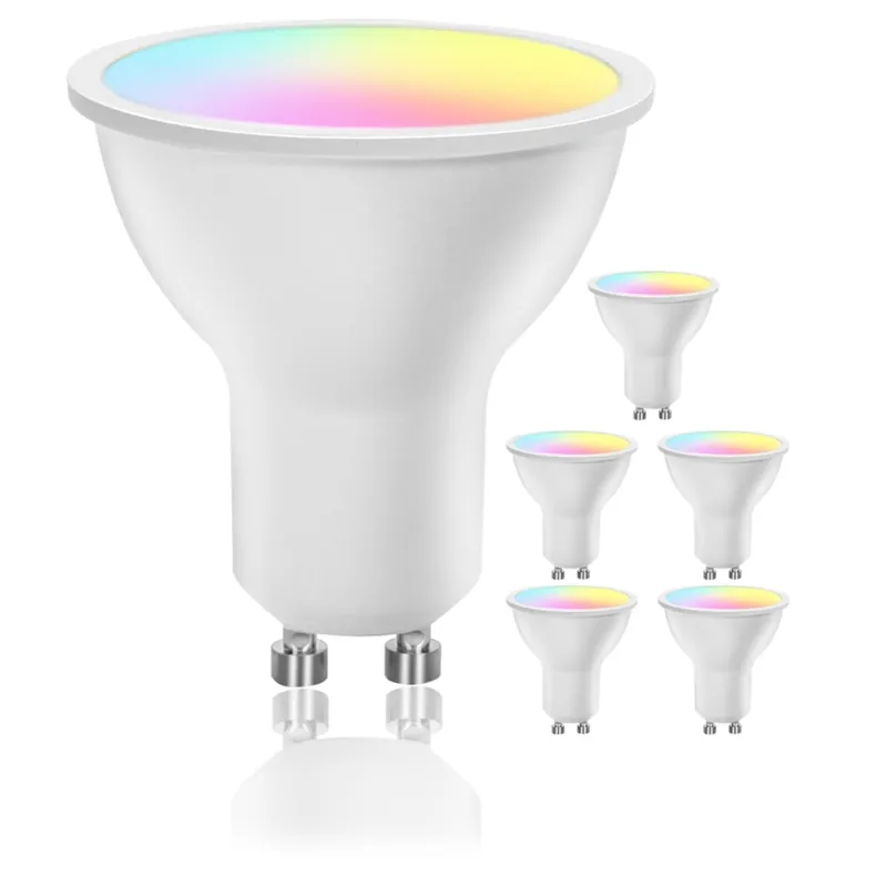 Omezená Nabídka SADA 6x LED RGBW Stmívatelná žárovka MESH GU10/6,5W/230V 2700-6500K Wi-Fi + dálkové ovládání - Aigostar