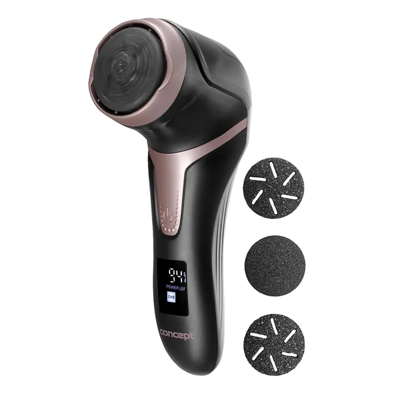 Concept PN3020 - Elektrický pilník na paty PERFECT SKIN 5V 1200 mAh IPX6 černá/rosegold Speciální Cena