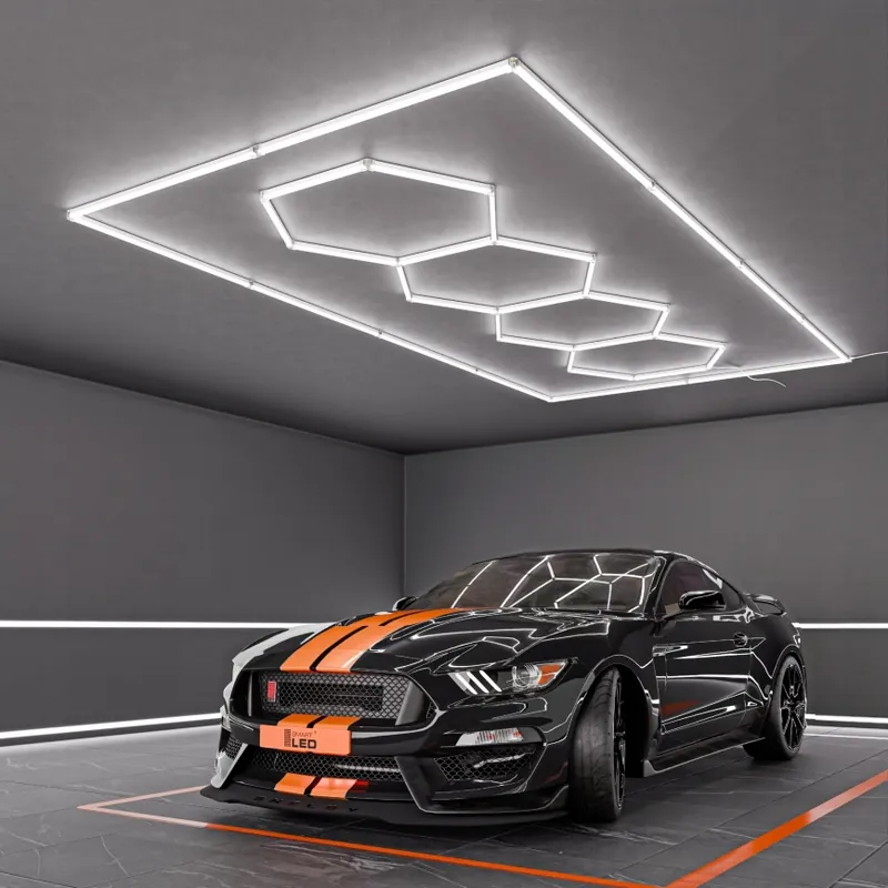 LED Stropní svítidlo HEXAGON LED/426W/85-265V 6500K 484x243 cm CRI 90 IP44 bílá Vysoce Kvalitní