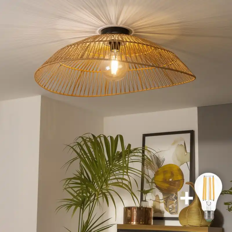 Brilagi - LED Přisazený lustr CERIA BOHO 1xE27/40W/230V pr. 70 cm hnědá Cenově Výhodný