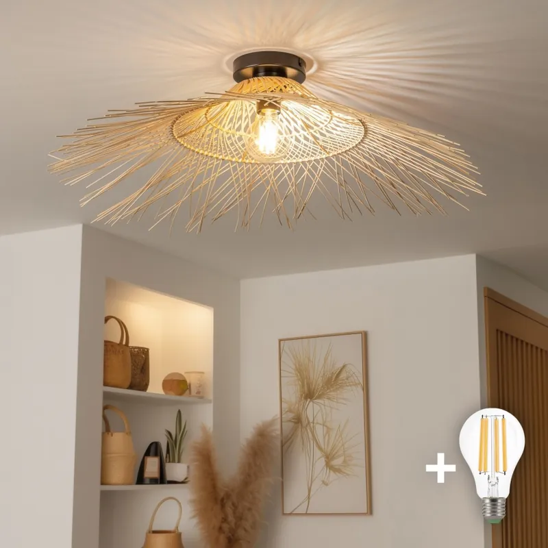Značkový Brilagi - LED Přisazený lustr CERIA BOHO 1xE27/40W/230V pr. 70 cm bambus