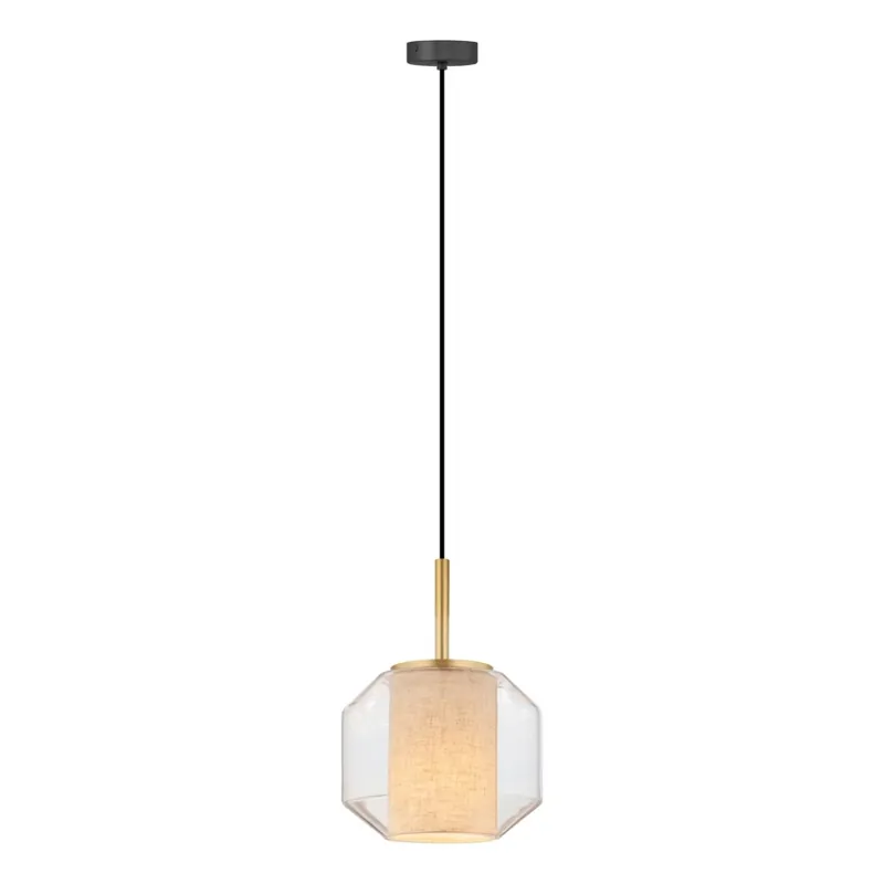Zuma Line - Lustr na lanku 1xE27/25W/230V pr. 22 cm zlatá/černá Časově Omezené
