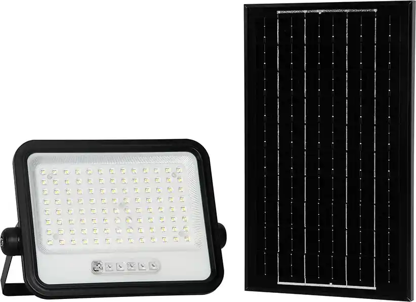 LED Stmívatelný solární reflektor LED/200W/3,2V 2000-8000K IP65 10000 mAh černá + dálkové ovládání Koupit Online