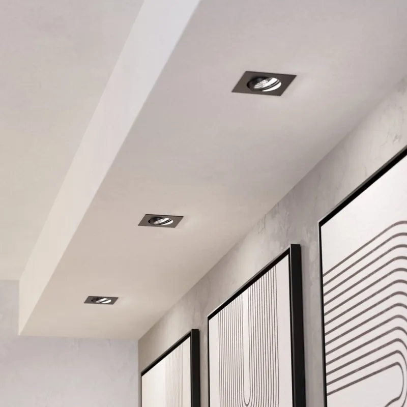 Eglo - SADA 3x LED Stmívatelné podhledové svítidlo LED/6,4W/230V 8,8x8,8 cm černá Nakupujte Hned
