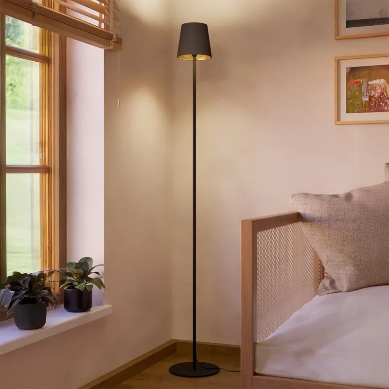 Eglo - Stojací lampa 1xE14/7,5W/230V černá/hnědá Nejlepší Volba