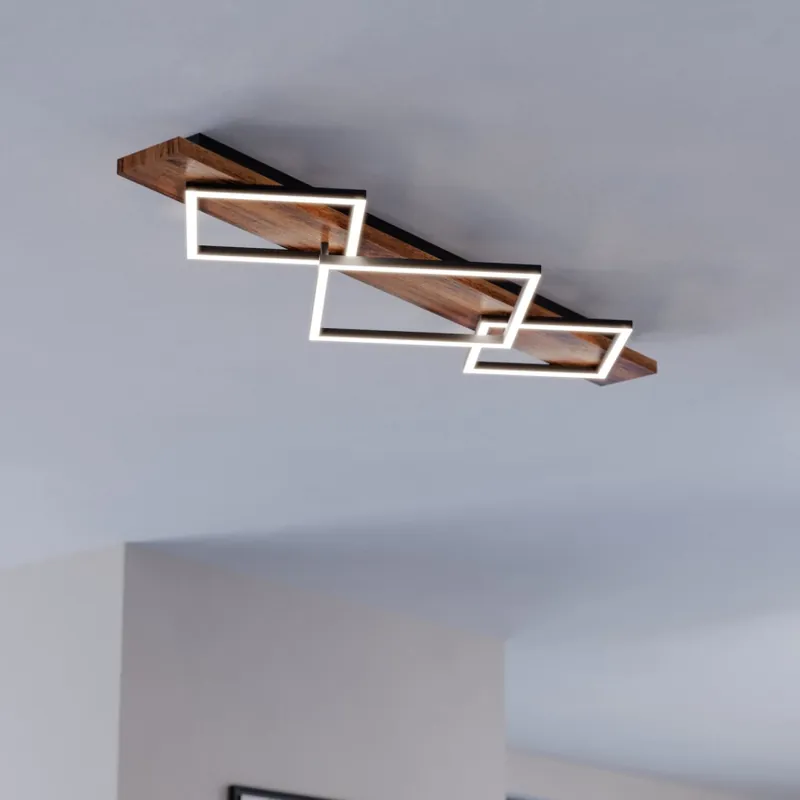 Akční Cena Eglo - LED Stropní svítidlo 2xLED/13W/230V + LED/16W černá/hnědá