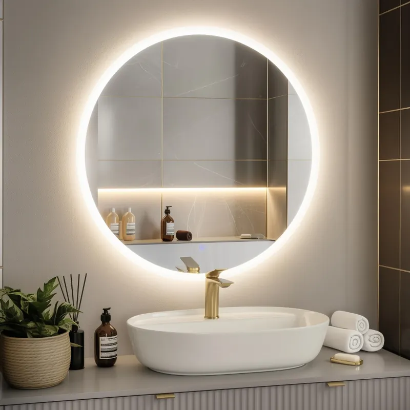 Expresní Doručení Brilagi - LED Koupelnové zrcadlo CUNEO LED/25W/230V pr. 80 cm IP44 CRI 90 stmívatelné + CCT