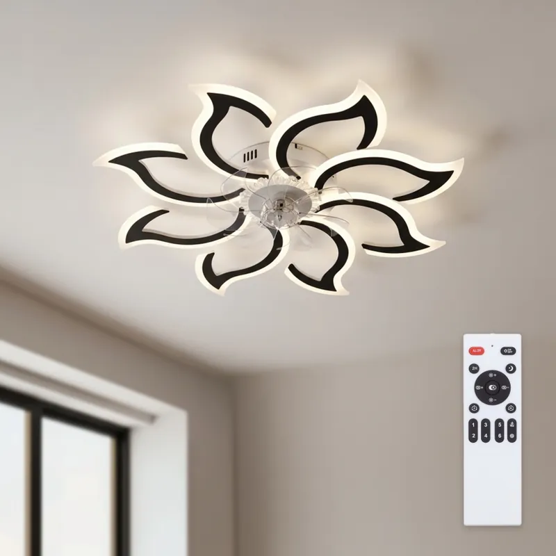Brilagi - LED Stmívatelný stropní ventilátor LED/44W/230V 3000-6500K pr. 90 cm černá + dálkové ovládání Akční Cena