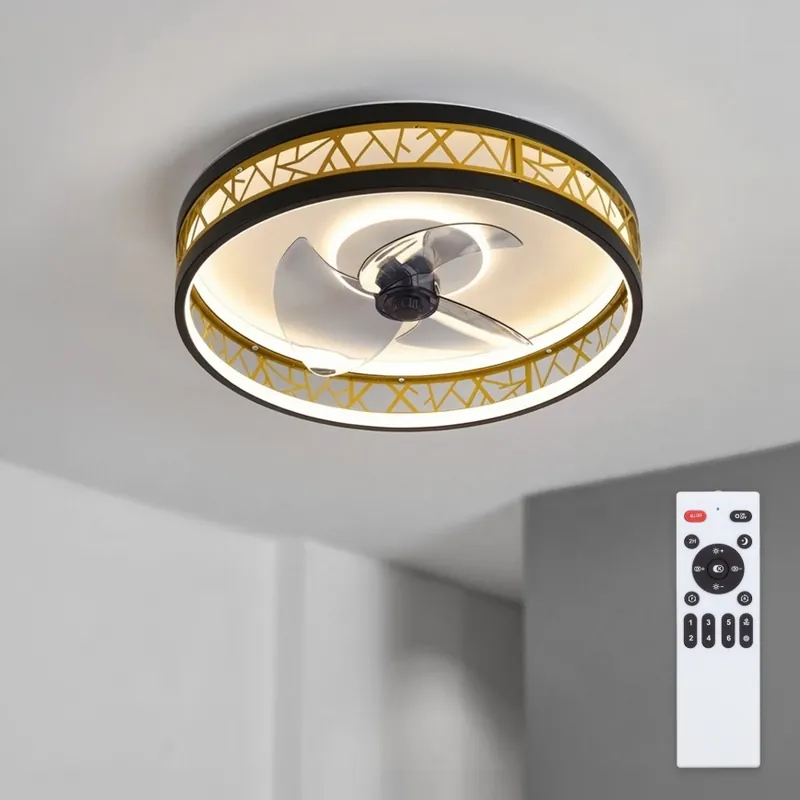 Oblíbený Brilagi - LED Stmívatelný stropní ventilátor LED/34W/230V 3000-6500K pr. 50 cm černá/zlatá + dálkové ovládání