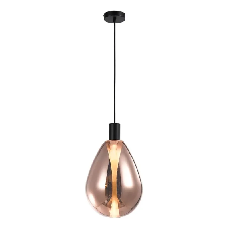 Pouze Dnes Lustr na lanku DENSO 1xG9/5W/230V pr. 20 cm měděná/černá