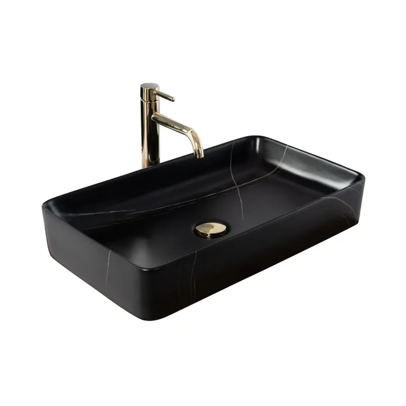 Must-Have REA-U6510 - Umyvadlo na desku DENIS 35x61,5 cm keramika/matná černá
