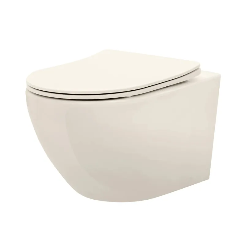 Oblíbený REA-C5500 - Závěsné WC s prkénkem CARLO MINI TORNADO RIMLESS keramika/krémová