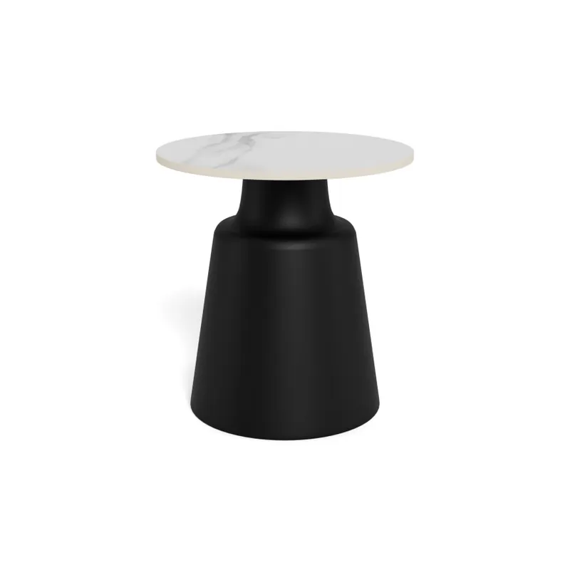Autentický Konferenční stolek SANTORINI pr. 45 cm bílá/černá/keramika
