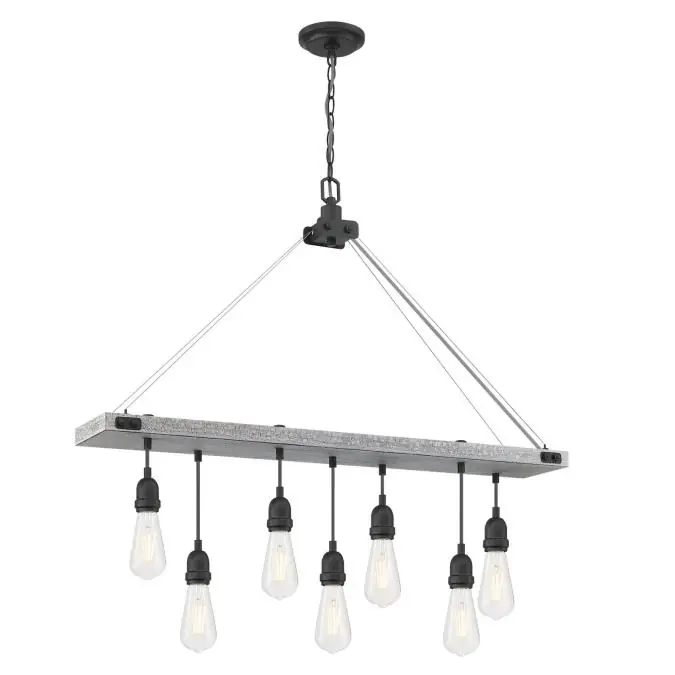 Originální Westinghouse 6116440 - Lustr na řetězu ASHWOOD 7xE27/60W/230V
