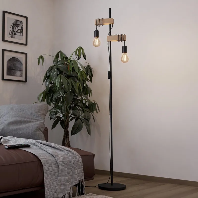 Eglo 183215 - Stojací lampa TOWNSHEND 2xE27/10W/230V Finální Výprodej
