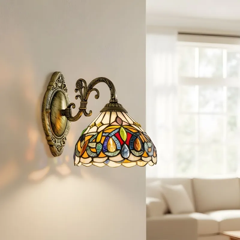 Pouze Dnes Brilagi - Tiffany vitrážová nástěnná lampa LUISA 1xE27/40W/230V