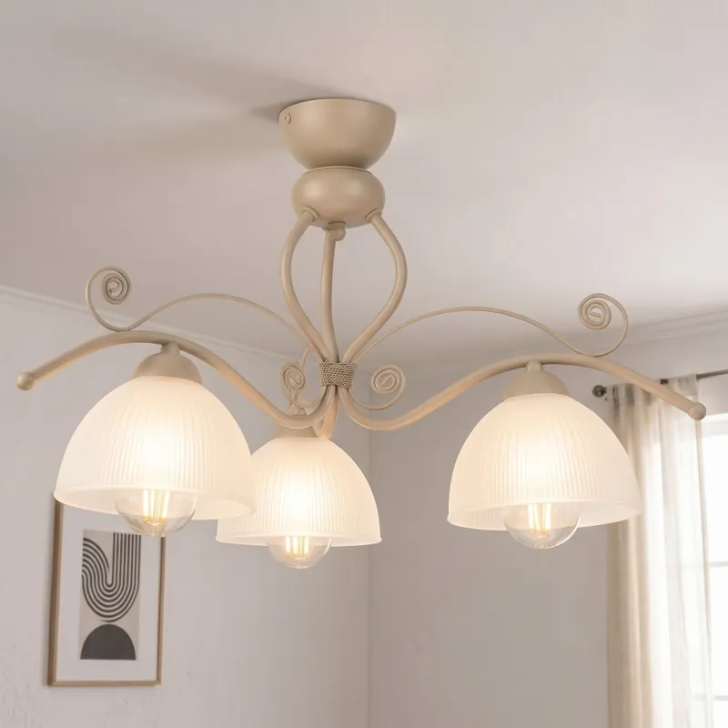 Hit Sezóny Brilagi - Přisazený lustr ANTICO MODERN 3xE27/60W/230V béžová