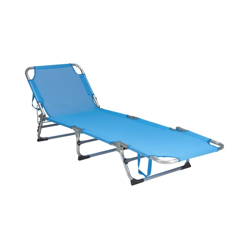 Hit Sezóny Skládací polohovatelné lehátko SUNO 56x190 cm modrá
