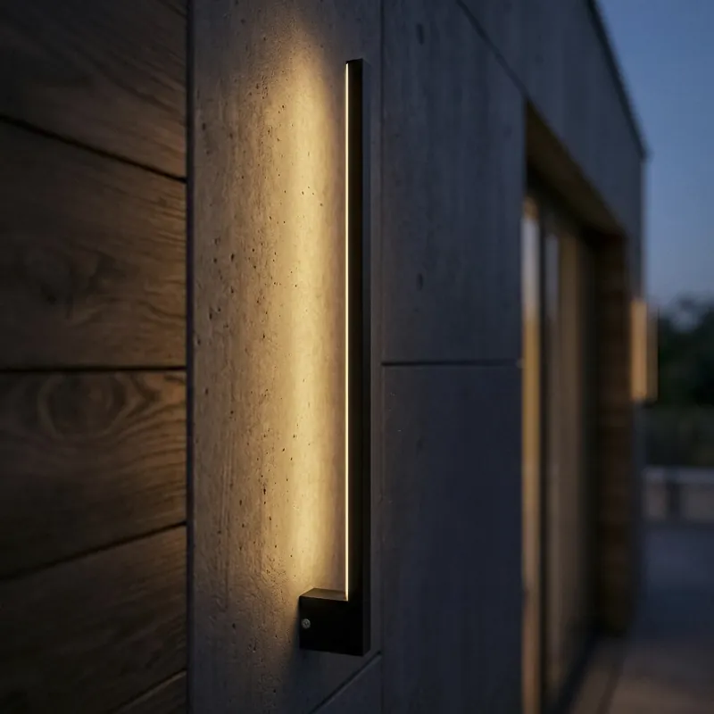 Časově Omezené LED Venkovní nástěnné svítidlo YALTE LED/11W/230V 3000/4000/6500K 81,5 cm IP54 černá
