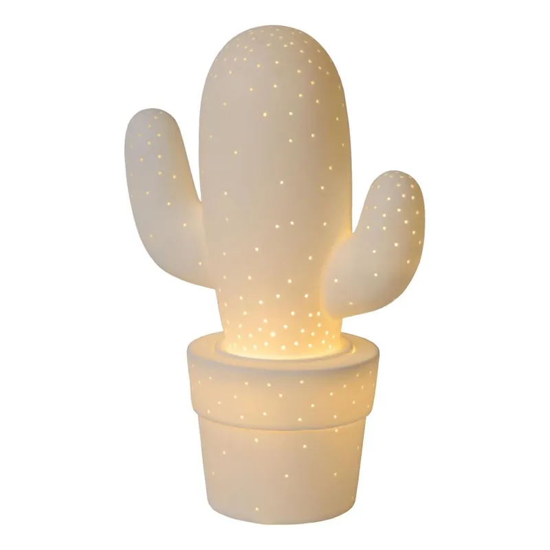 Finální Výprodej Lucide 13513/01/31 - Stolní lampa CACTUS 1xE14/40W/230V bílá