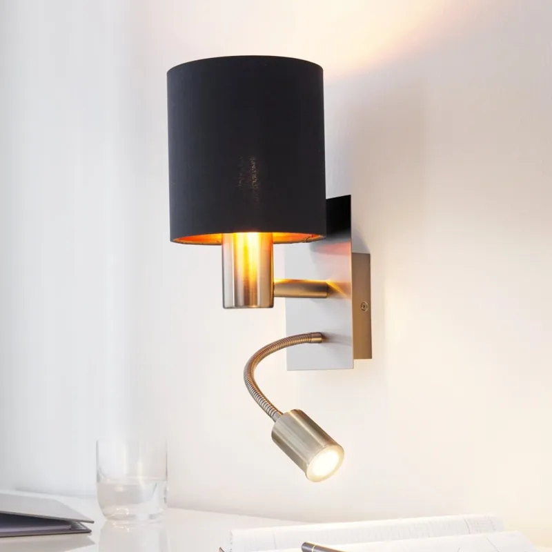 Nízká Cena Eglo - LED Flexibilní svítidlo 1xE27/40W+LED/3,8W černá