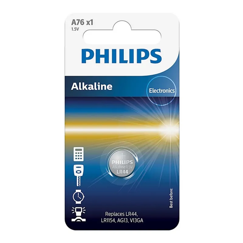 Philips A76/01B - Alkalická baterie knoflíková MINICELLS 1,5V 155mAh Vrácení Zdarma