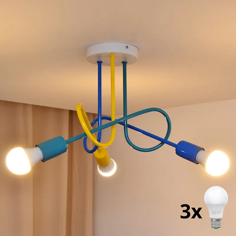 Pouze Dnes LED Dětský přisazený lustr OXFORD 3xE27/15W/230V