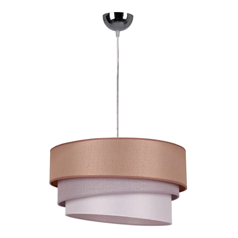 Pouze Dnes Duolla - Lustr na lanku TRIO 1xE27/40W/230V pr. 45 cm hnědá/šedá/stříbrná
