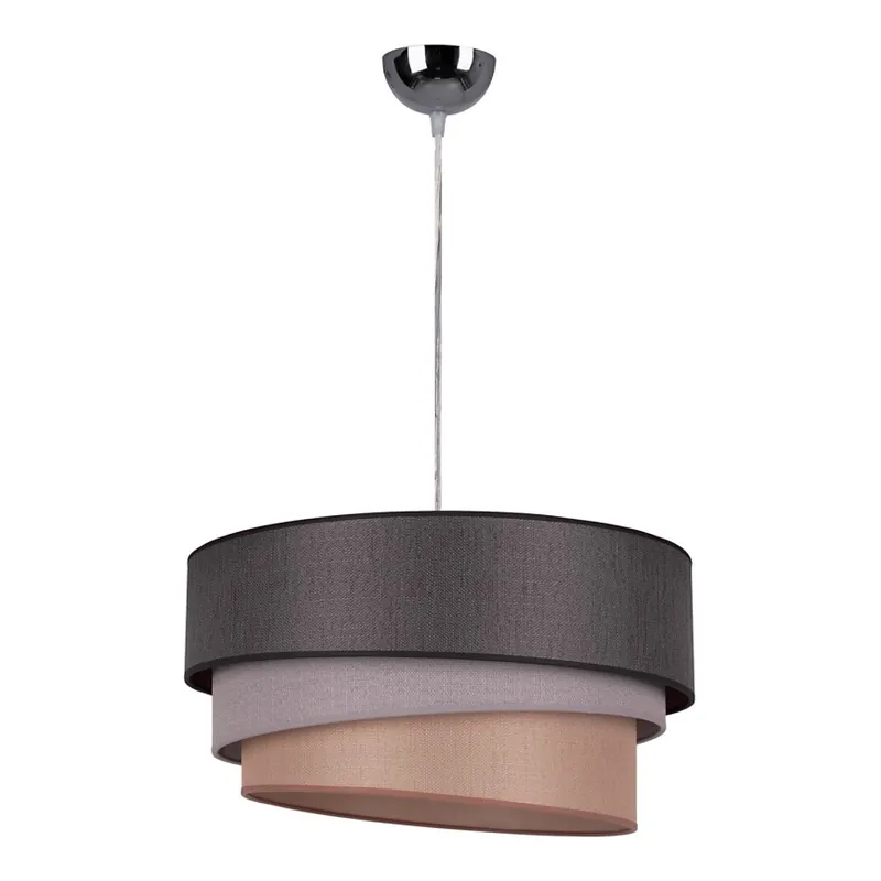 Novinka Duolla - Lustr na lanku TRIO 1xE27/40W/230V pr. 45 cm antracit/šedá/hnědá