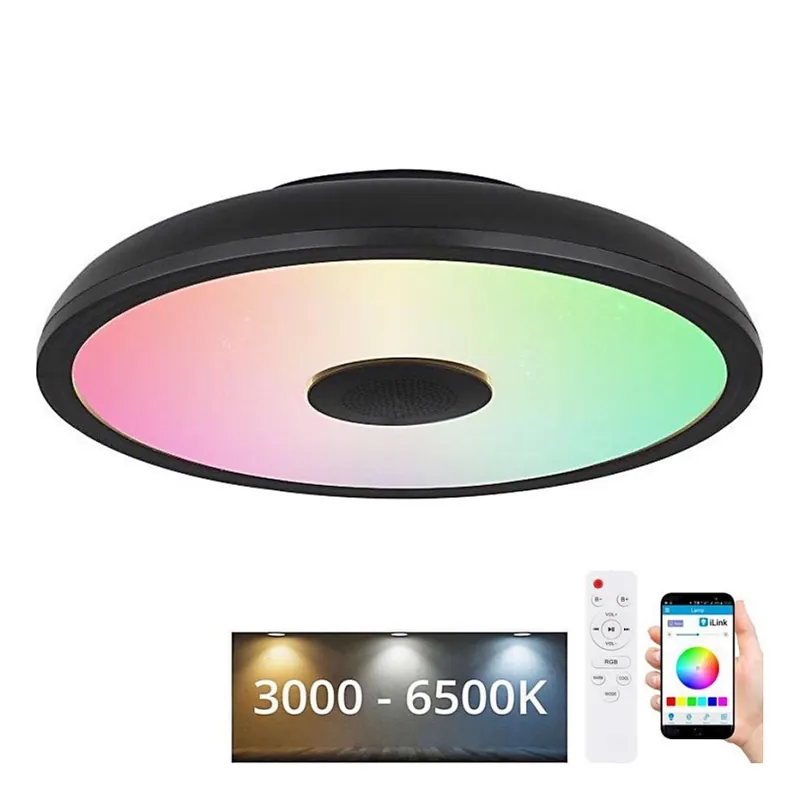 Globo - LED RGBW Stmívatelné koupelnové svítidlo s reproduktorem LED/18W/230V 3000-6500K IP44 + dálkové ovládání Akce