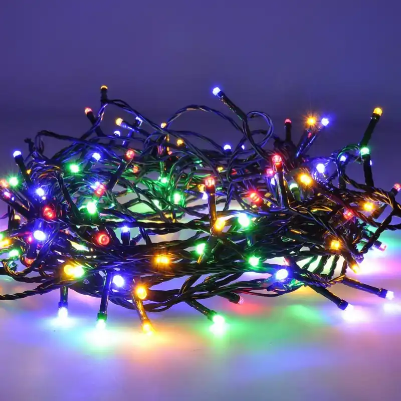 Vrácení Zdarma LED Venkovní řetěz 100xLED/8 funkcí 13m IP44 multicolor