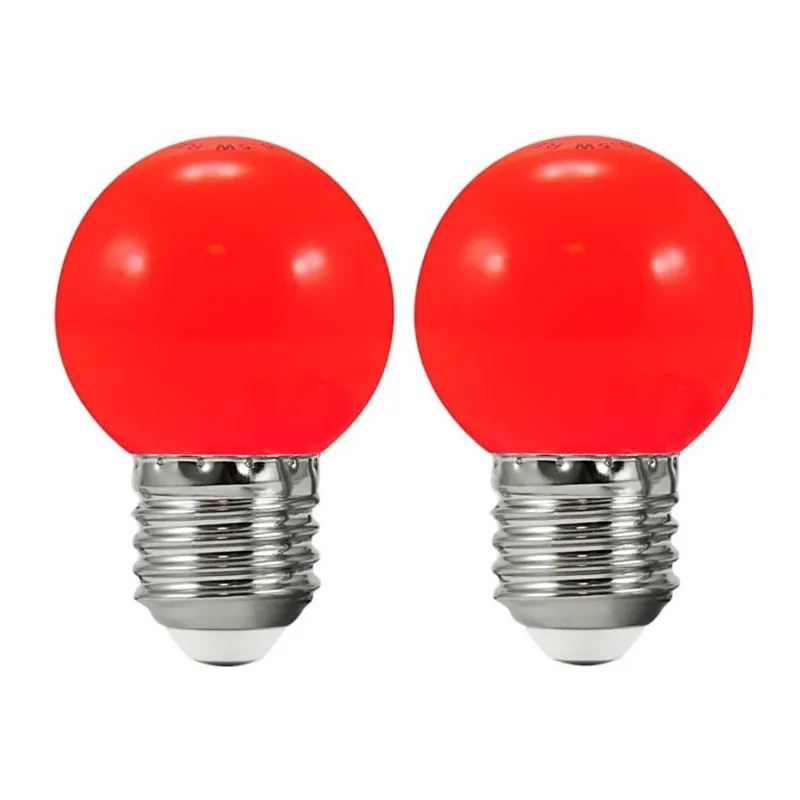 SADA 2x LED Žárovka PARTY E27/0,5W/36V červená 3000K Nejlepší Volba