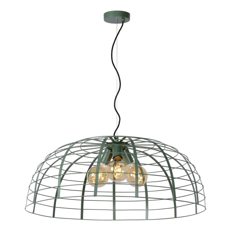Značkový Lucide 45449/76/37 - Lustr na lanku ELODIE 3xE27/40W/230V tyrkysová